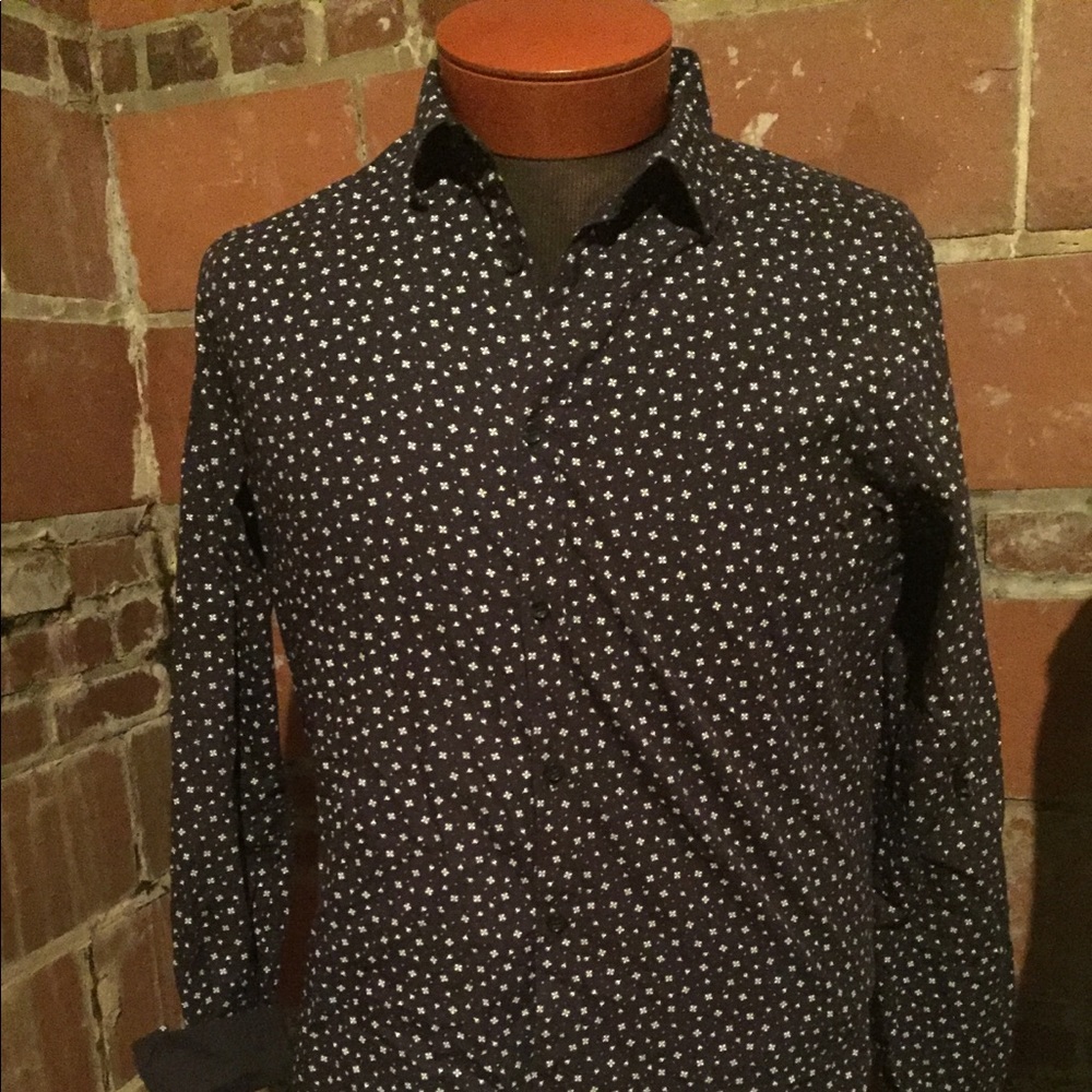 Zara Dress Shirt Men Size L Slim Fit